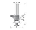 Amana AA57147 Solid Surface - Corner Rounding with Ultra-Glide Radius Bearing, 1/8" Radius