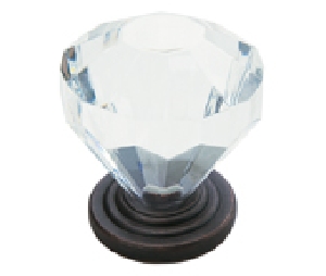 Amerock AM14303ORB Traditional Classics Series, Zinc/Acrylic Knob, 1-1/4" Diameter - Oil Rubbed Bronze Finish