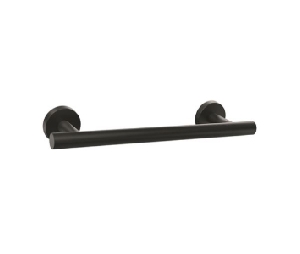 Amerock AMBH26546-MB  Arrondi™ Series, Stainless Steel Towel Bar, 9" Center to Center - Matte Black Finish