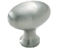 Amerock AMBP1443-G10  Allison™ Series, Solid Brass Football Knob, 1-1/4" Length - Satin Nickel Finish