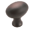 Amerock AMBP1443-ORB  Advantage Series, Solid Brass Football Knob, 1-1/4" Length - Oil Rubbed Bronze Finish
