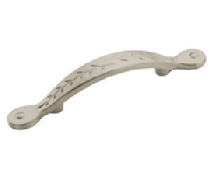 Amerock AMBP1580-G10 Inspirations Series, Zinc Die Cast Pull, 3" Center to Center - Satin Nickel Finish