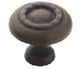 Amerock AMBP1585-ART Inspirations Series, Zinc Die Cast Knob, 1-1/4" Diameter - Antique Rust Finish