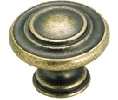 Amerock AMBP1586-R2 Inspirations™ Series, Zinc Die Cast Knob, 1-5/16" Diameter - Weathered Brass Finish