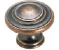 Amerock AMBP1586-WC Inspirations™ Series, Zinc Die Cast Knob, 1-5/16" Diameter - Weathered Copper Finish