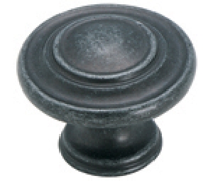 Amerock AMBP1586-WID Inspirations™ Series, Zinc Die Cast Knob, 1-5/16" Diameter - Wrought Iron Dark Finish