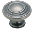 Amerock AMBP1586-WN Inspirations™ Series, Zinc Die Cast Knob, 1-5/16" Diameter - Weathered Nickel Finish