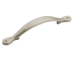 Amerock AMBP1587-G10 Inspirations Series, Zinc Die Cast Pull, 3-3/4" Center to Center - Satin Nickel Bronze Finish