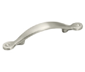 Amerock AMBP1590-G10 Inspirations™ Series, Zinc Die Cast Pull, 3" Center to Center - Satin Nickel Finish