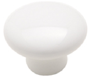 Amerock AMBP232-WHT  Allison™ Series, Ceramic Knob, 1-1/4" Diameter - White Finish