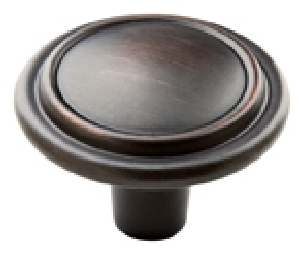 Amerock AMBP29113-ORB  Allison™ Series, Zinc Die Cast Knob, 1-1/4" Diameter - Oil Rubbed Bronze Finish