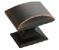 Amerock AMBP29340-ORB  Candler Series, Zinc Die Cast Rectangle Knob, 1-1/4" Diameter - Oil Rubbed Bronze Finish