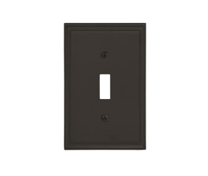 Amerock AMBP36514-BBR Mulholland™ Series, 1 Toggle Wall Plate, 3-3/16" Length - Black Bronze Finish
