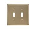 Amerock AMBP36515-BBZ Mulholland™ Series, 2 Toggle Wall Plate, 5" Length - Golden Champagne Finish