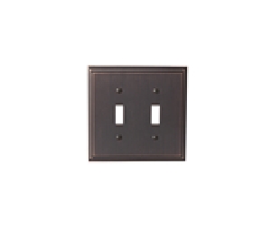Amerock AMBP36515-ORB 2 Rocker Switch Wall Plate, Mulholland Series, Oil Rubbed Bronze Finish