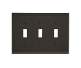 Amerock AMBP36516-BBR Mulholland™ Series, 3 Toggle Wall Plate, 6-13/16" Length - Black Bronze Finish