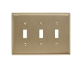 Amerock AMBP36516-BBZ Mulholland™ Series, 3 Toggle Wall Plate, 6-13/16" Length - Golden Champagne Finish