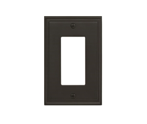 Amerock AMBP36518-BBR Mulholland™ Series, 1 Rocker Wall Plate, 3-3/16" Length - Black Bronze Finish