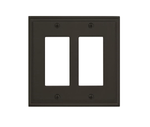 Amerock AMBP36519-BBR Mulholland™ Series, 2 Rocker Wall Plate, 5" Length - Black Bronze Finish