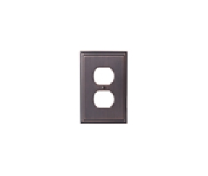 Amerock AMBP36522-ORB 2 Plug Outlet Wall Plate, Mulholland, Oil Rubbed Bronze Finish