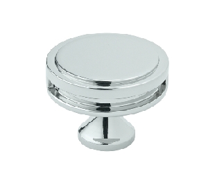 Amerock AMBP36604-PN Oberon Series, Zinc Knob, 1-3/4" Diameter - Polished Nickel Finish