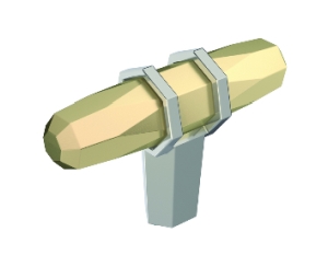 Amerock AMBP36647-BBZ26 London Series, Zinc Knob, 2-1/2" Length - Golden Champagne/Polished Chrome Finish