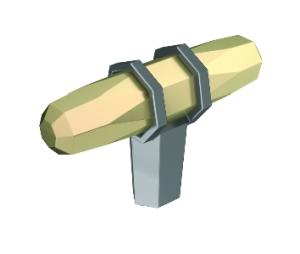 Amerock AMBP36647-BBZBCR London Series, Zinc Knob, 2-1/2" Length - Golden Champagne/Black Chrome Finish