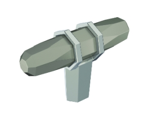 Amerock AMBP36647-G1026 London Series, Zinc Knob, 2-1/2" Length - Satin Nickel/Polished Chrome Finish