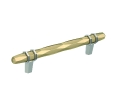 Amerock AMBP36649-BBZ26 London Series, Cabinet Pull, 5-1/16" Center to Center - Golden Champagne/Polished Chrome Finish
