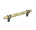 Amerock AMBP36649-BBZBCR London Series, Cabinet Pull, 5-1/16" Center to Center - Golden Champagne/Black Chrome Finish