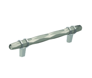 Amerock AMBP36649-G1026 London Series, Cabinet Pull, 5-1/16" Center to Center - Satin Nickel/Polished Chrome Finish