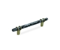 Amerock AMBP36649-MBKBBR Carrione Series, Cabinet Pull, 5-1/16" Center to Center - Marble Black/Black Bronze Finish