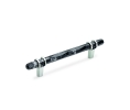 Amerock AMBP36649-MBKPN Carrione Series, Cabinet Pull, 5-1/16" Center to Center - Marble Black/Polished Nickel Finish