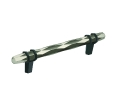 Amerock AMBP36649-PNBBR London Series, Cabinet Pull, 5-1/16" Center to Center - Polished Nickel/Black Bronze Finish