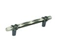 Amerock AMBP36649-PNBCR London Series, Cabinet Pull, 5-1/16" Center to Center - Polished Nickel/Black Chrome Finish