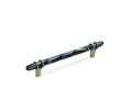 Amerock AMBP36650-MBKBBZ Carrione Series, Cabinet Pull, 6-5/16" Center to Center - Marble Black/Golden Champagne Finish