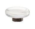 Amerock AMBP36652-CORB Glacio Series, Aluminum/Synthetic Crystal Knob, 1-3/4" Diameter - Oil Rubbed Bronze/Clear Crystal Finish