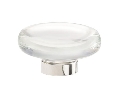 Amerock AMBP36652-CPN Glacio Series, Aluminum/Synthetic Crystal Knob, 1-3/4" Diameter - Polished Nickel/Clear Crystal Finish
