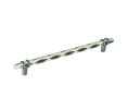 Amerock AMBP36664-PNBCR London Series, Cabinet Pull, 10-1/16" Center to Center - Polished Nickel/Black Chrome Finish