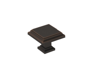 Amerock AMBP36758-ORB Appoint Series Zinc Traditional Knob, 1-1/4" Length - Oil Rubbed Bronze Finish