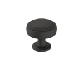 Amerock AMBP36765-FB Winsome Series Zinc Traditional Knob, 1-1/4" Diameter - Matte Black Finish