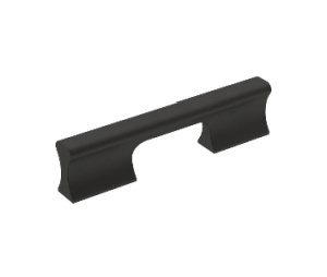 Amerock AMBP36837-FB Status Series, Aluminum Contemporary Pull, 3-3/4" Center to Center - Matte Black Finish