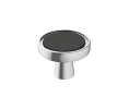 Amerock AMBP36857-FB26 Mergence Series, Zinc Contemporary Knob, 1-3/8" Diameter - Polished Chrome/Matte Black Finish