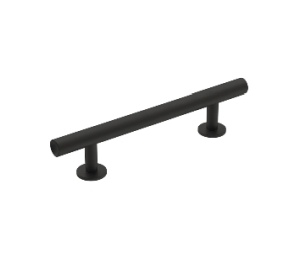 Amerock AMBP36865-FB Radius Series, Stainless Steel Contemporary Pull, 3-3/4" Center to Center - Matte Black Finish
