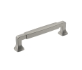 Amerock AMBP36888-G10 Stature Series, Zinc Transitional Pull, 5-1/16" Center to Center - Satin Nickel Finish