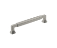 Amerock AMBP36889-G10 Stature Series, Zinc Transitional Pull, 6-5/16" Center to Center - Satin Nickel Finish