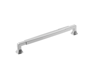 Amerock AMBP36890-26 Stature Series, Zinc Transitional Pull, 8-13/16" Center to Center - Polished Chrome Finish