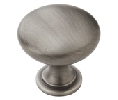 Amerock AMBP53005-AS  Allison™ Value Series, Zinc Die Cast Knob, 1-1/4" Diameter - Antique Silver Finish