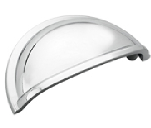 Amerock AMBP53010-26 Cup Pulls Series, Zinc Die Cast Pull, 3" Center to Center - Polished Chrome Finish