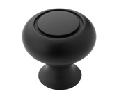 Amerock AMBP53011-FB  Allison™ Series, Zinc Die Cast Knob, 1-1/4" Diameter - Flat Black Finish